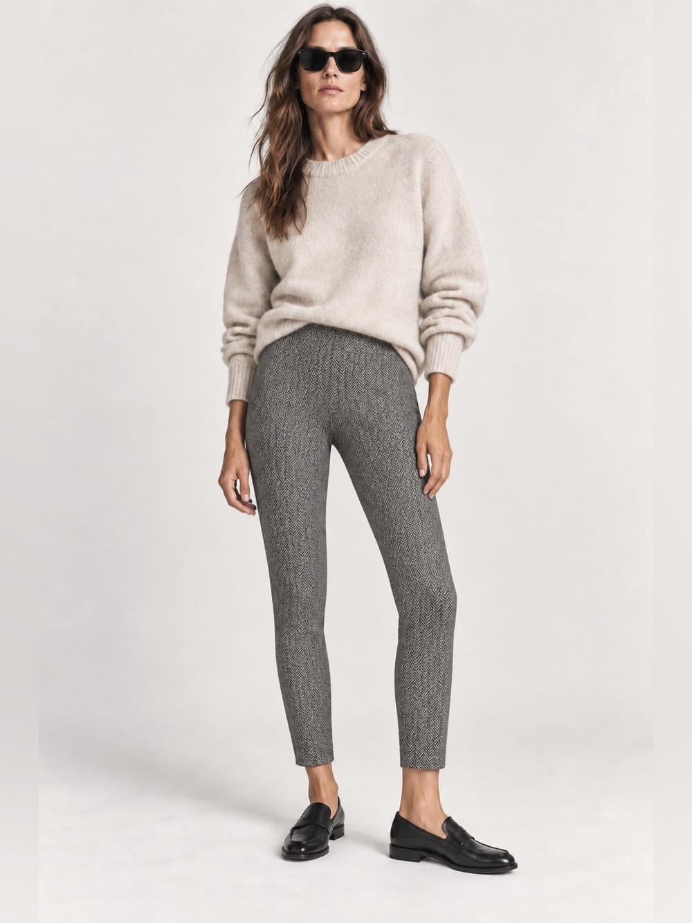 BNWT Rag & Bone $440 Simone Herringbone High Rise Slim Pants